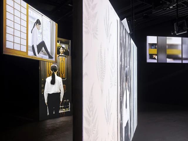 Installation view, Vera X Diary, 2023, eight channels video, 12:25, dimensions variable. Photo by Goway Lu.&nbsp;