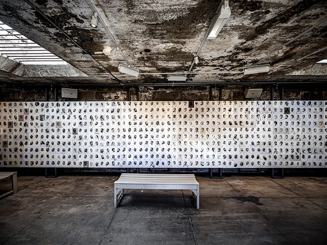 Mark Loughney , Pyrrhic Defeat: A Visual Study of Mass Incarceration, 2025, Eastern State, Philadelphia, Pennsylvania. Photo by Bob Watts, courtesy of Eastern State.&nbsp;