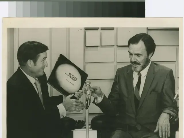 "Design With Nature Now," Ian McHarg on the Mike Douglas show discussing his book, "Design With Nature," 1969. Photo courtesy of The Architectural Archives, University of Pennsylvania.&nbsp;