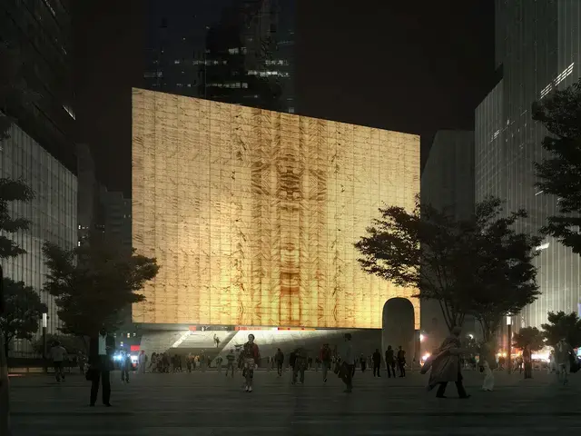 Night render of The Ronald O. Perelman Center for Performing Arts at the World Trade Center &copy; LUXIGON.