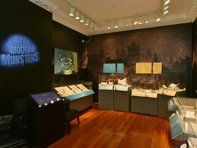 The Rosenbach of the Free Library of Philadelphia, Frankenstein &amp; Dracula: Gothic Monsters, Modern Science, 2017, installation view. Photo by Kelly &amp; Mass Photography.