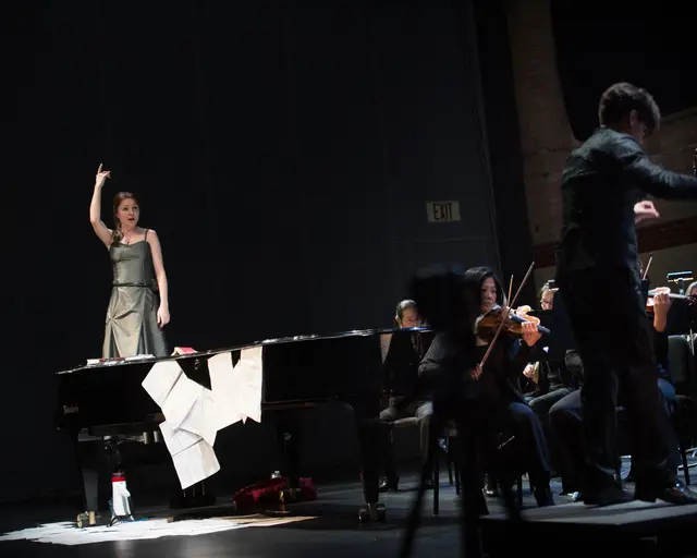 Chopin Without Piano&nbsp;at FringeArts, produced by Centrala, Warsaw, conceived and written by Michał Zadara and Barbara Wysocka, directed by Michał Zadara. Chopin performed by Barbara Wysocka. Photo by JJ Tiziou. Courtesy of Swarthmore College.