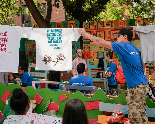 The Laundromat Project&#39;s annual Field Day celebrates neighborhood culture. Photo by Emilee Ramsier.