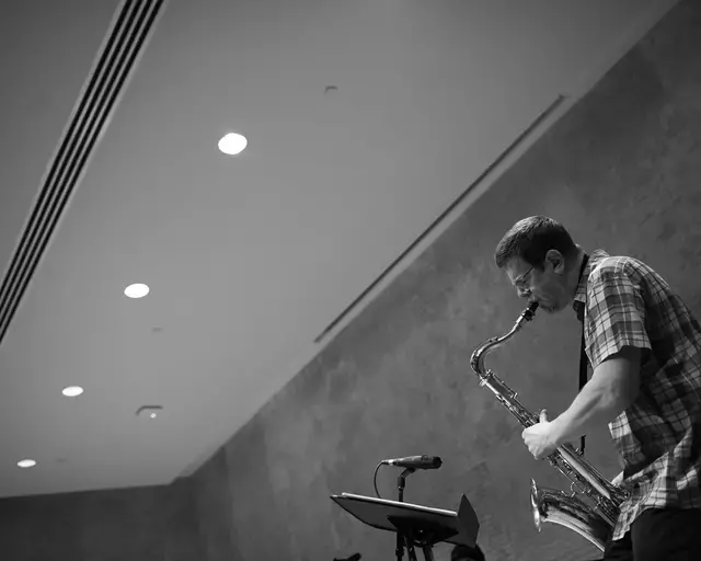 Ken Vandermark performs at the Barnes Foundation as part of Ars Nova Workshop&#39;s New Paths Festival. Photo by Ryan Collerd.