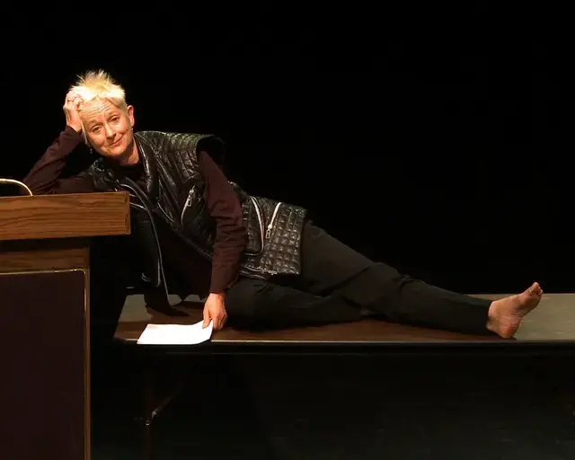 Susan Foster. Photo from the &quot;Susan Foster! Susan Foster! Three Performed Lectures&quot; danceworkbook.