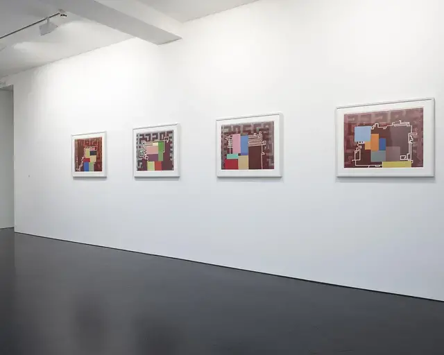 Works by Thomas Nozkowski on view at Stephen Friedman Gallery, London, in 2009. Photo courtesy of Stephen Friedman Gallery.