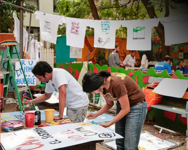 The Laundromat Project&#39;s annual Field Day celebrates neighborhood culture in Bedford-Stuyvesant, Harlem, and Hunts Point/Longwood. Photo by Emilee Ramsier. Courtesy of The Laundromat Project.