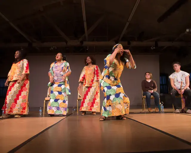 The Liberian Women&#39;s Chorus for Change at the Peacebuilding Forum Performance, Philadelphia, March 2015. Photo by Ed Kennedy.