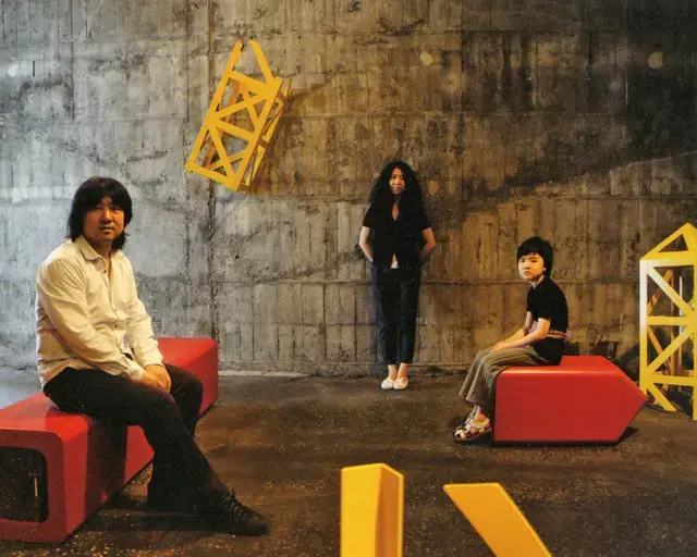 Song Dong, Yin Xiuzhen, and Song ErRui with The Way of Chopsticks III. Photo courtesy of the Philadelphia Art Alliance.