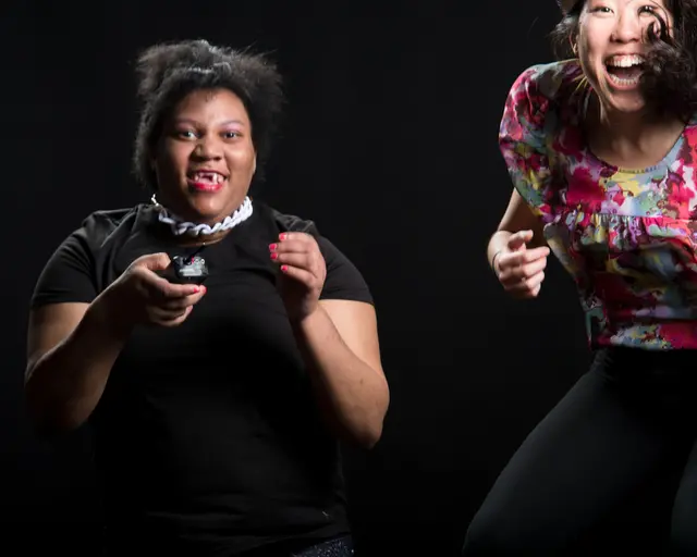 Shantell and Kathy. Photo by JJ Tiziou, courtesy of the Institute on Disabilities at Temple University.