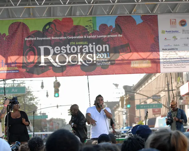 The 2011 iteration of the Restoration Rocks Festival in Brooklyn, NY, founded by Lisa Yancey. Photo by Bryan Ferreira.