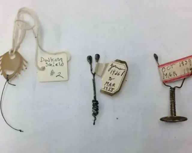Early intrauterine contraceptive devices.&nbsp;Image courtesy of the&nbsp;Mütter&nbsp;Museum.&nbsp;