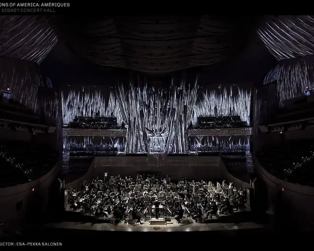 Refik&nbsp;Anadol, video installation for the Los Angeles Philharmonic's presentation of Edgard Varèse's&nbsp;Amériques, 2014.&nbsp;