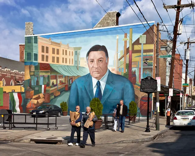 Frank Rizzo mural in the Italian Market.