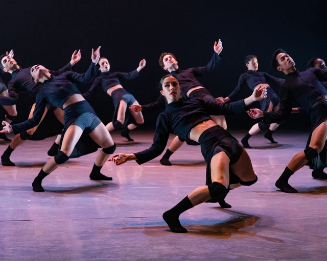 BalletX company performs choreographer Jennifer Archibald’s Maslow’s Peak, 2024. Photo by Whitney Browne, courtesy of BalletX.&nbsp;