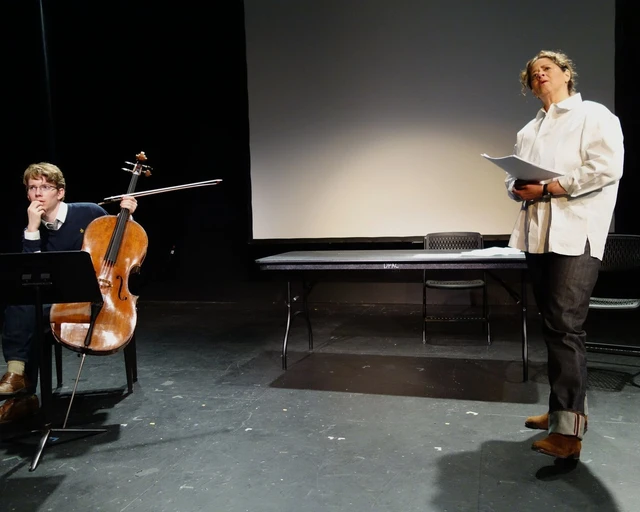 Joshua Roman and Anna Deavere Smith. Photo by Diana Walker.