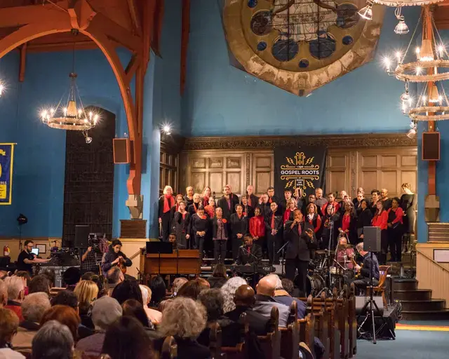 WXPN&#39;s Gospel Roots of Rock and Soul concert: &quot;An Evening of Spirituals and Spiritual-Inspired Song&quot;&nbsp;with Mother Bethel AME Mass Choir and the First Unitarian Church Choir. Photo courtesy of WXPN.