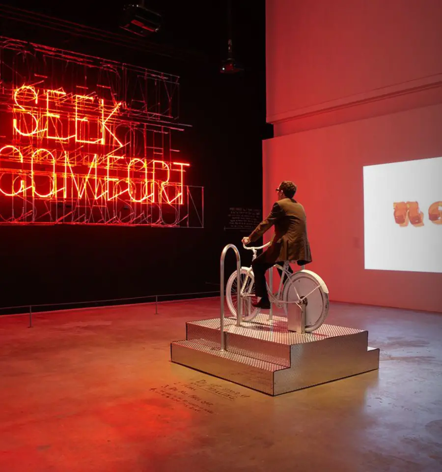 Stefan Sagmeister&#39;s The Happy Show, installation view, Institute of Contemporary Art, University of Pennsylvania, 2012. Image courtesy of the Institute of Contemporary Art.