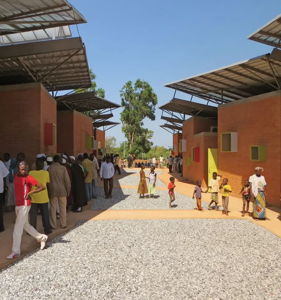 Surgical Clinic and Health Center, Léo, Burkina Faso, 2014, designed by Francis Kéré. Photograph courtesy of Kéré Architecture.