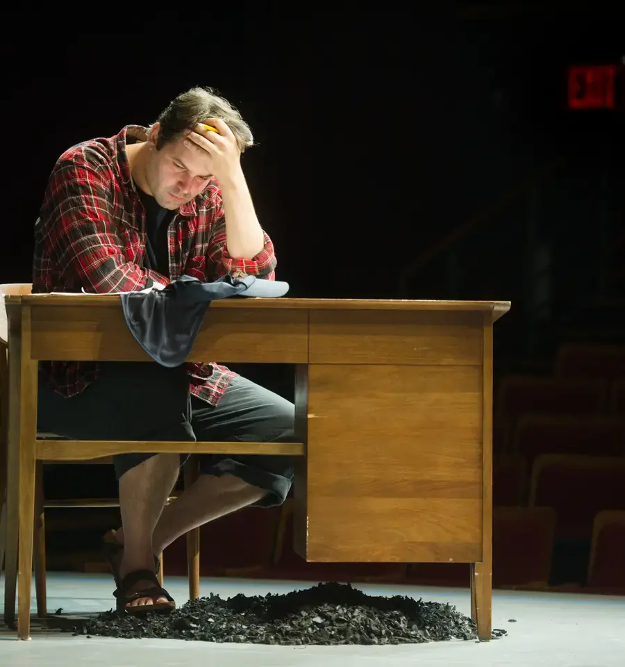 Alex Torra in Pig Iron Theatre Company&#39;s Zero Cost House&nbsp;by Toshiki Okada. Photo by Jacques-Jean Tiziou.