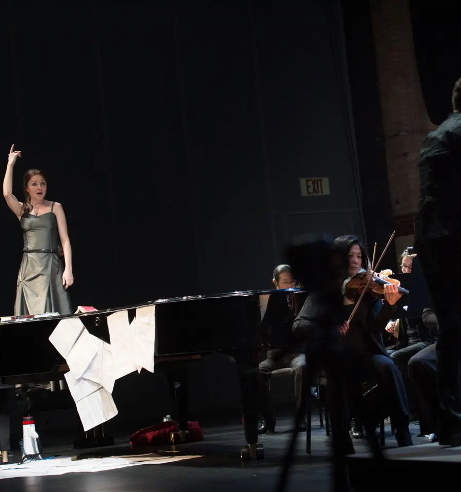 Chopin Without Piano&nbsp;at FringeArts, produced by Centrala, Warsaw, conceived and written by Michał Zadara and Barbara Wysocka, directed by Michał Zadara. Chopin performed by Barbara Wysocka. Photo by JJ Tiziou. Courtesy of Swarthmore College.