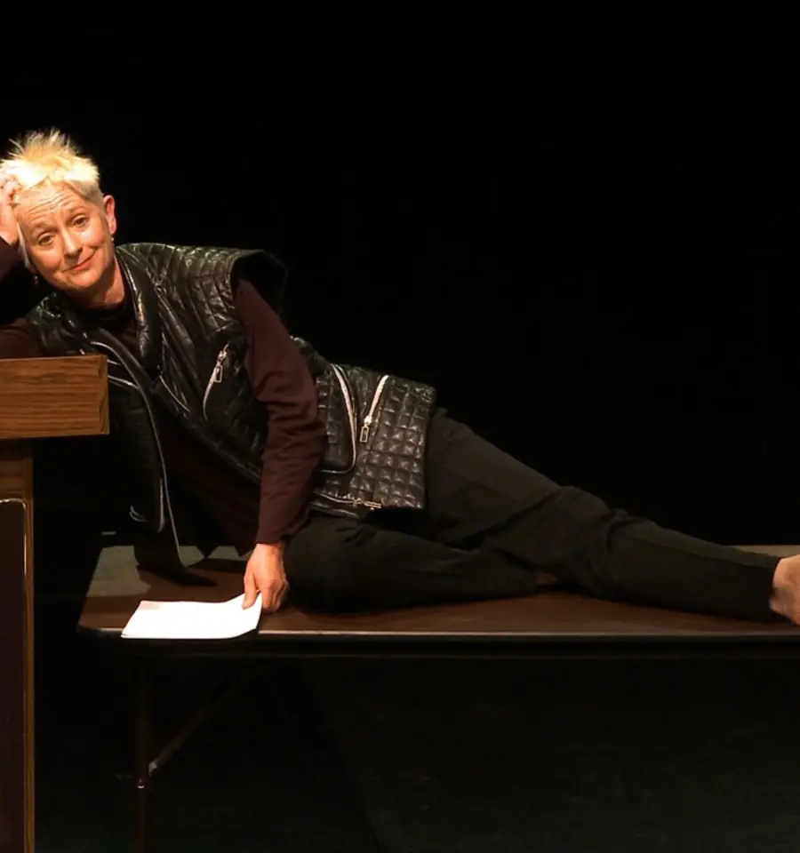 Susan Foster. Photo from the "Susan Foster! Susan Foster! Three Performed Lectures" danceworkbook.