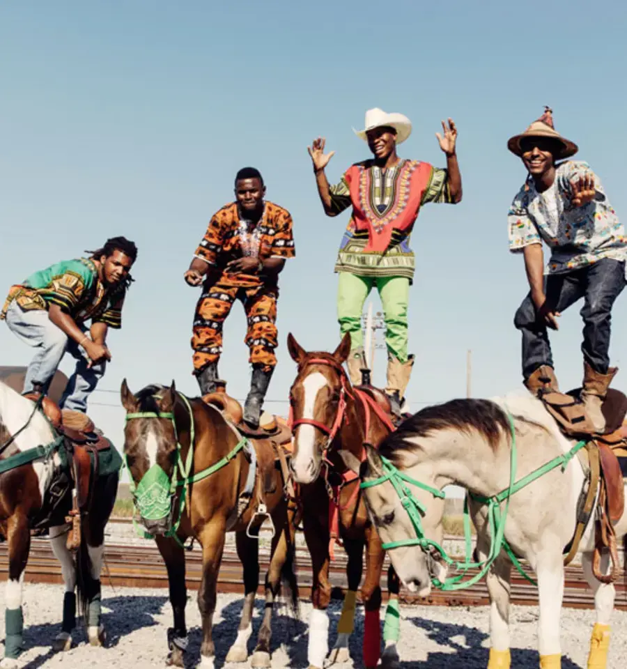 Rally Under the Bridge, a 3-hour rally directed by Claire Tancons and Delaney Martin for New Orleans Airlift, New Orleans, April 5, 2014. Featured: 504 Boyz Horse Riding Club. Courtesy of New Orleans Airlift.