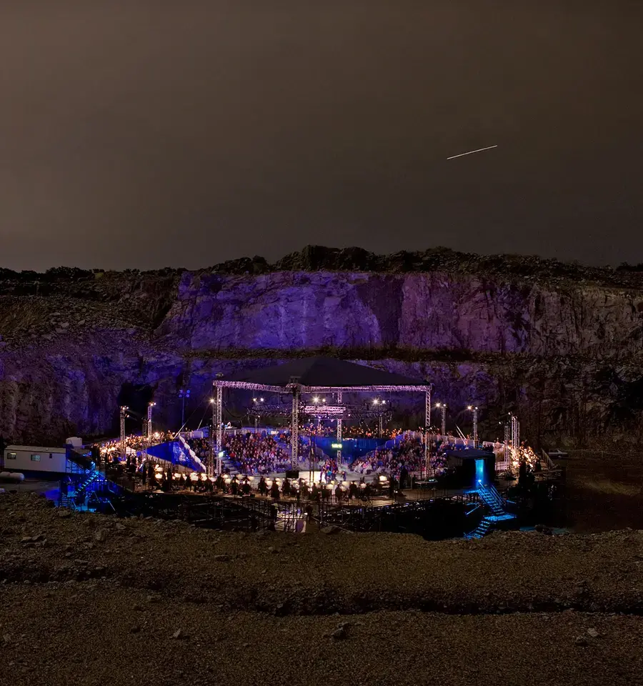 Merce Cunningham, Ocean, 2008. Rainbow Quarry, Waite Park, Minnesota. Photo by Cameron Wittig.