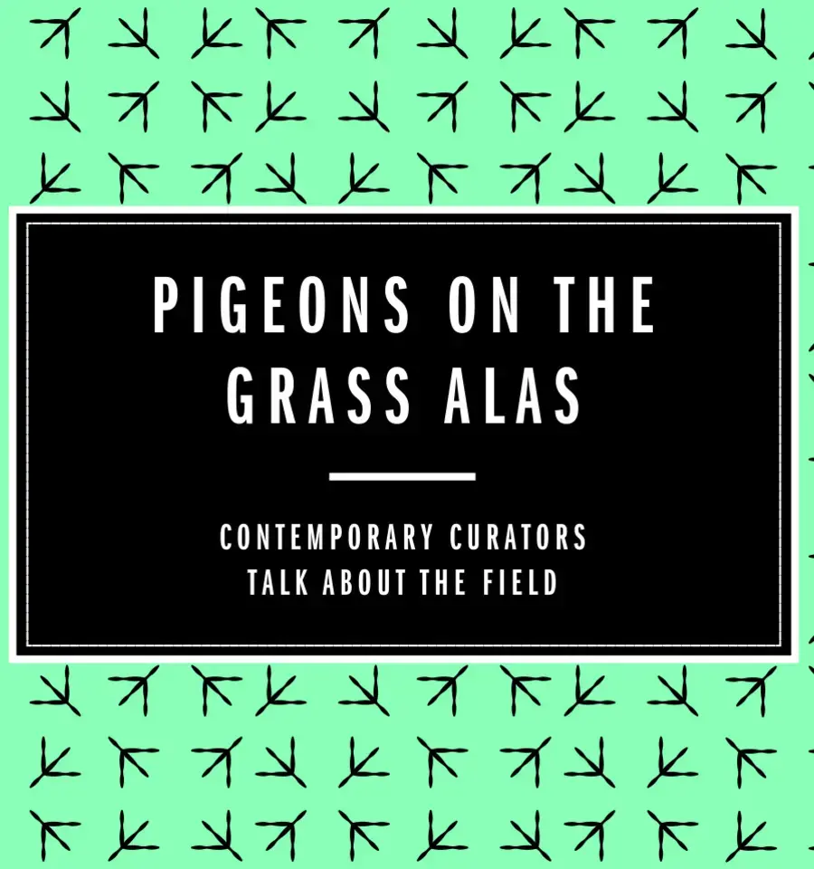 Cover of Pigeons on the Grass, Alas: Contemporary Curators Talk about the Field, published by The Pew Center for Arts &amp; Heritage in 2013.