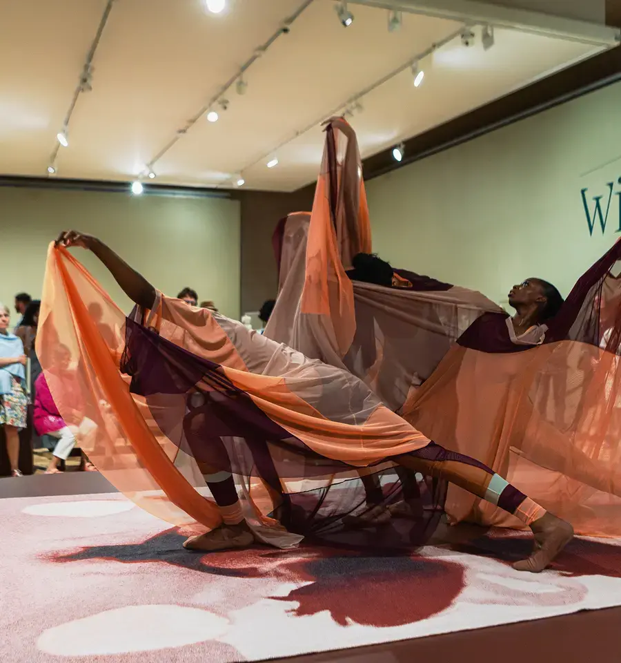 The Barnes Foundation, Returning to Before, performed as part of William Edmondson: A Monumental Vision exhibition, choreographed by Brendan Fernandes. Photo by Daniel Jackson for Embassy: Interactive.