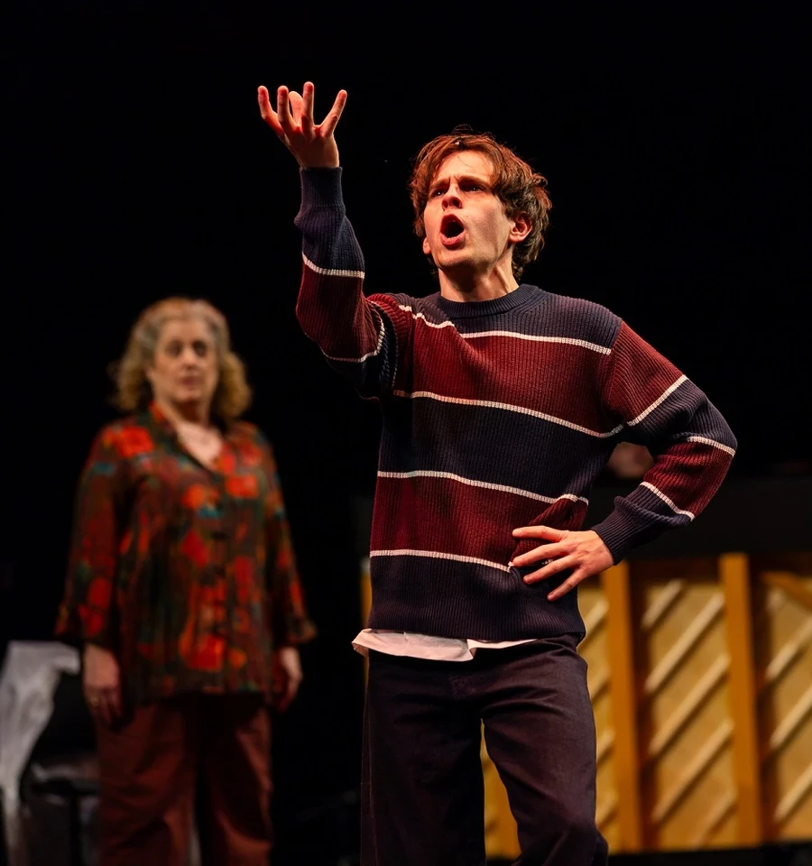 Mary Testa, Taylor Trensch, and Jordan Dobson in Night Side Songs at Philadelphia Theatre Company. Photo by Nile Scott Studios.