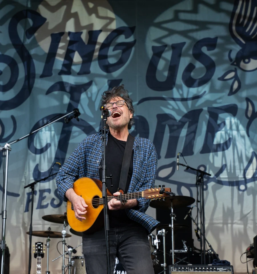 Eric Bazilian, collaborator on WXPN's Declarations of Independents, performs at the Sing Us Home Festival, May 2025. Photo by Ellen C Miller. 