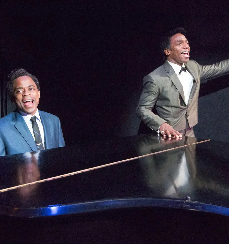 Dulé Hill and Daniel Watts in Lights Out: Nat &ldquo;King&rdquo; Cole, presented by People&rsquo;s Light. Photo by Mark Garvin.